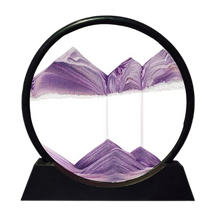 Load image into Gallery viewer, Quadro Ipnotico di Sabbia in Movimento -Viola con cornice nera/25 x 26 cm Viola con cornice nera/18 x 19 cm - Ozerty
