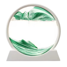 Load image into Gallery viewer, Quadro Ipnotico di Sabbia in Movimento -Verde con cornice bianca/18 x 19 cmVerde con cornice bianca/25 x 26 cm  - Ozerty

