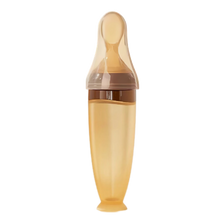 Load image into Gallery viewer, Biberon anti-perdita con cucchiaio in silicone -Marrone - Ozerty
