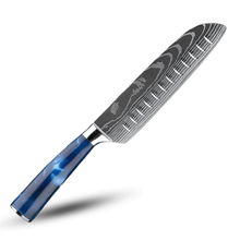 Load image into Gallery viewer, Coltelli giapponesi Blu Oceano -Coltello Santoku 17 cm - Ozerty
