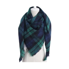 Load image into Gallery viewer, Sciarpa in cashmere a quadri effetto mohair -Berlino - Ozerty
