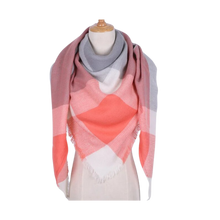 Load image into Gallery viewer, Sciarpa in cashmere a quadri effetto mohair -Madrid - Ozerty
