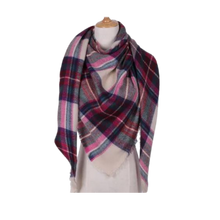 Load image into Gallery viewer, Sciarpa in cashmere a quadri effetto mohair -Paddington - Ozerty
