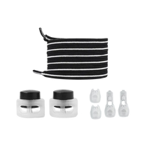Load image into Gallery viewer, Lacci di chiusura sicuri e alla moda -Nero Bianco - Ozerty, Lacci di chiusura sicuri e alla moda -Nero - Ozerty
