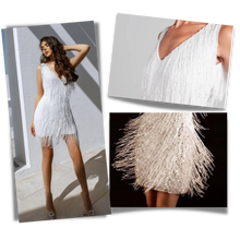 Load image into Gallery viewer, Vestito slip con scollo a V in paillettes  - Ozerty
