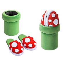 Load image into Gallery viewer, Morbide pantofole in peluche di Mario Pianta Piranha - Ozerty

