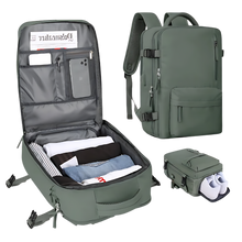 Load image into Gallery viewer, Zaino da viaggio impermeabile con ricarica USB -Verde - Ozerty
