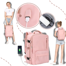 Load image into Gallery viewer, Zaino da viaggio impermeabile con ricarica USB - Ozerty
