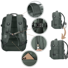 Load image into Gallery viewer, Zaino da viaggio impermeabile con ricarica USB - Ozerty
