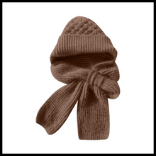 Load image into Gallery viewer, Cappello con cappuccio in maglia antivento con sciarpa e protezione per le orecchie integrate - Ozerty
