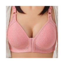Load image into Gallery viewer, Reggiseno push up senza fili per taglie forti -Cotone piqué Rosa  - Ozerty

