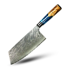 Load image into Gallery viewer, Coltelli giapponesi della serie Mare Giallo -Nakiri - Coltello mannaia 32 cm - Ozerty
